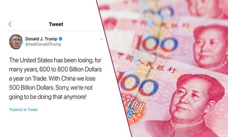 Tweet de D. Trump vs yuan chinois