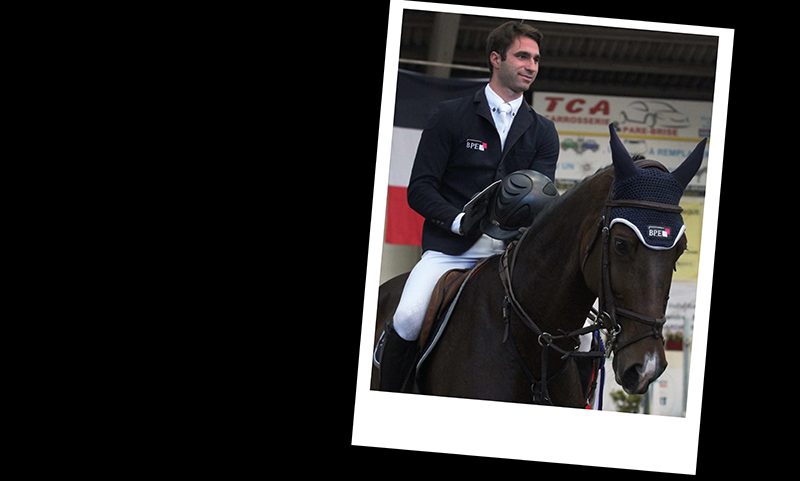 Portrait de Julien Anquetin sur son cheval